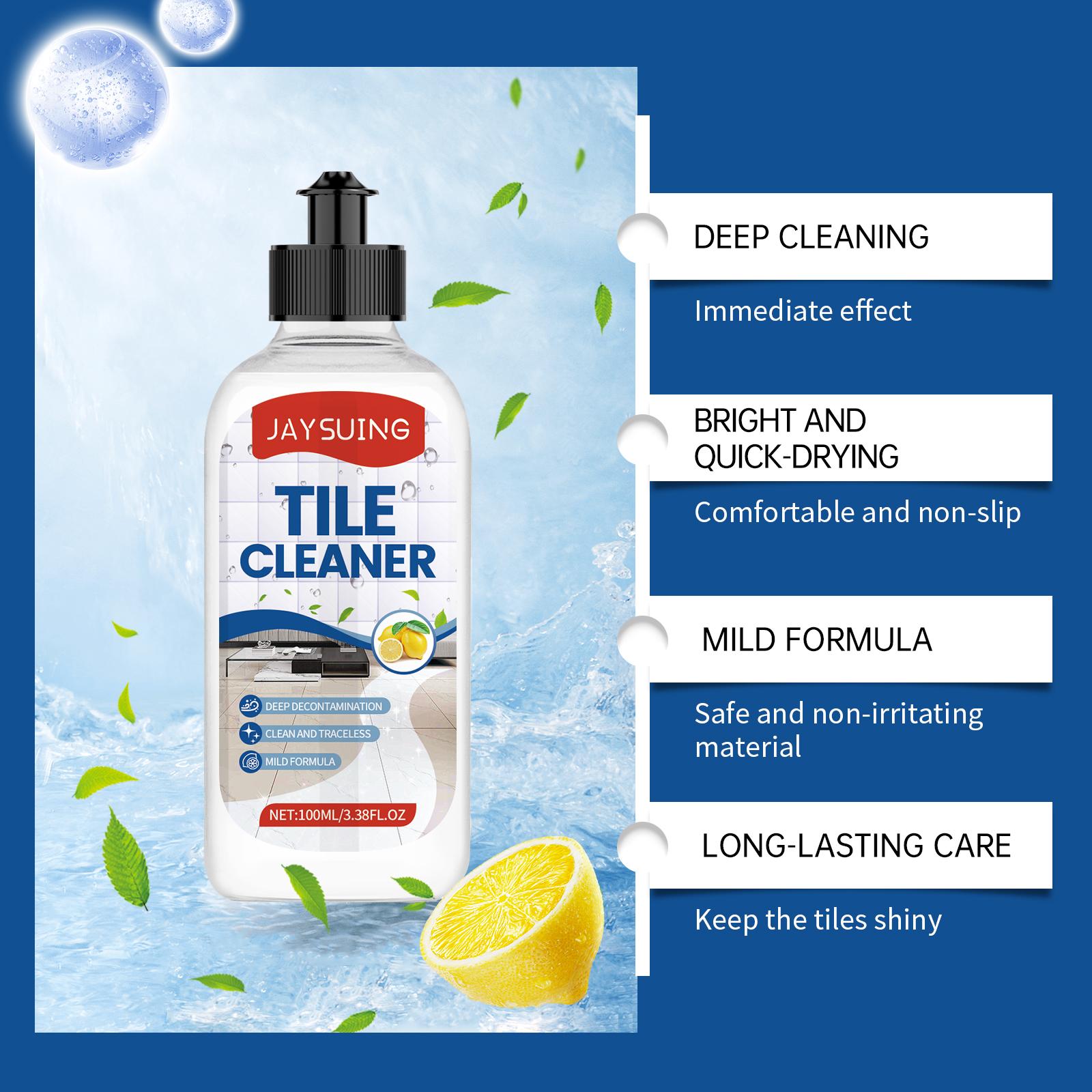 Jaysuing Tile Cleaning Liquid, Home Kitchen And Bedroom Tile Decontamination Brightening Cleaning And Polishing Cleaning Liquid