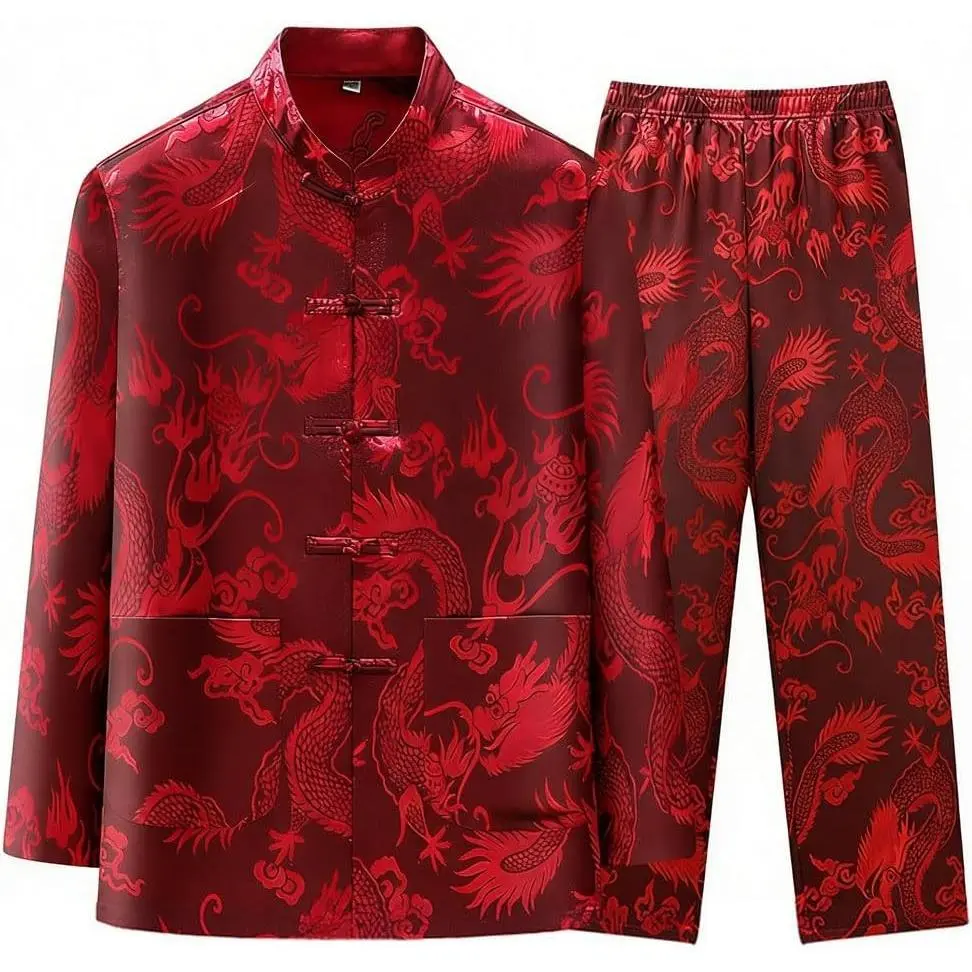 Kung Fu Uniform for Men and Women Chinese New Year Lunar Traditional Tang Hanfu Tai Chi Clothing Halloween Cosplay Costume