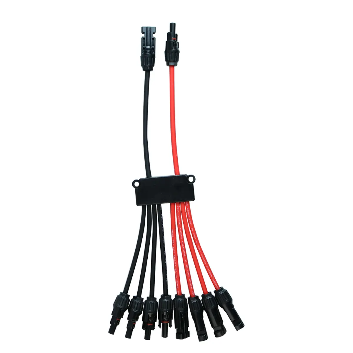 Solar Connectors Cable for 4 Panels 2 to 8 Y Branch Parallel Adapter Tool-Free IP68 Weatherproof 30A DC1000V Rated Installation