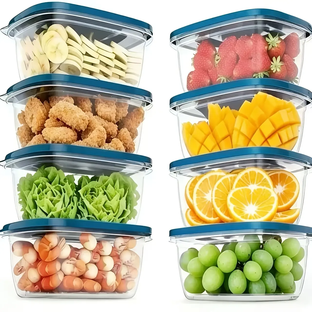 20pcs Reusable Leak-Proof Food Container Set - Ideal for Keeping Food Fresh, Fruit Storage, Perfect for Use in the Kitchen, Workplace, School, Outdoor Dining, Microwave, and Dishwasher, Resealable Containers
