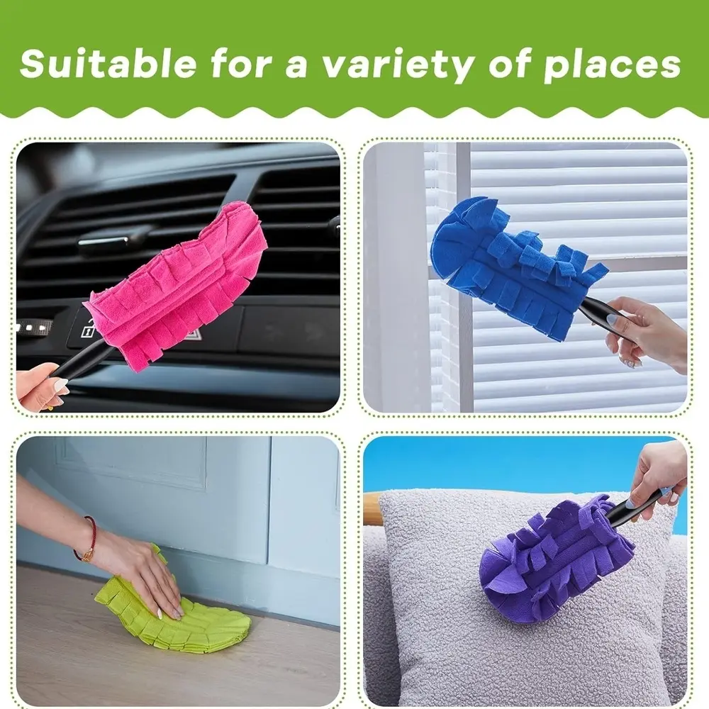 Swiffer Duster Replacement Pads Set, Reusable Household Hand Cleaning Cloth for Ceiling Hardwood Bedroom Bathroom Kitchen Living Room, Soft Texture Design
