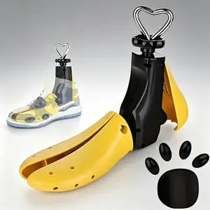 Single Shoe Stretcher Equipped with Shoe Horn, 4-Way Adjustable Shoe Widener to Stretch Shoe Surface, Unisex Design Suitable for Leather Shoes, Sneakers, High Tops, Boots and Most Footwear
