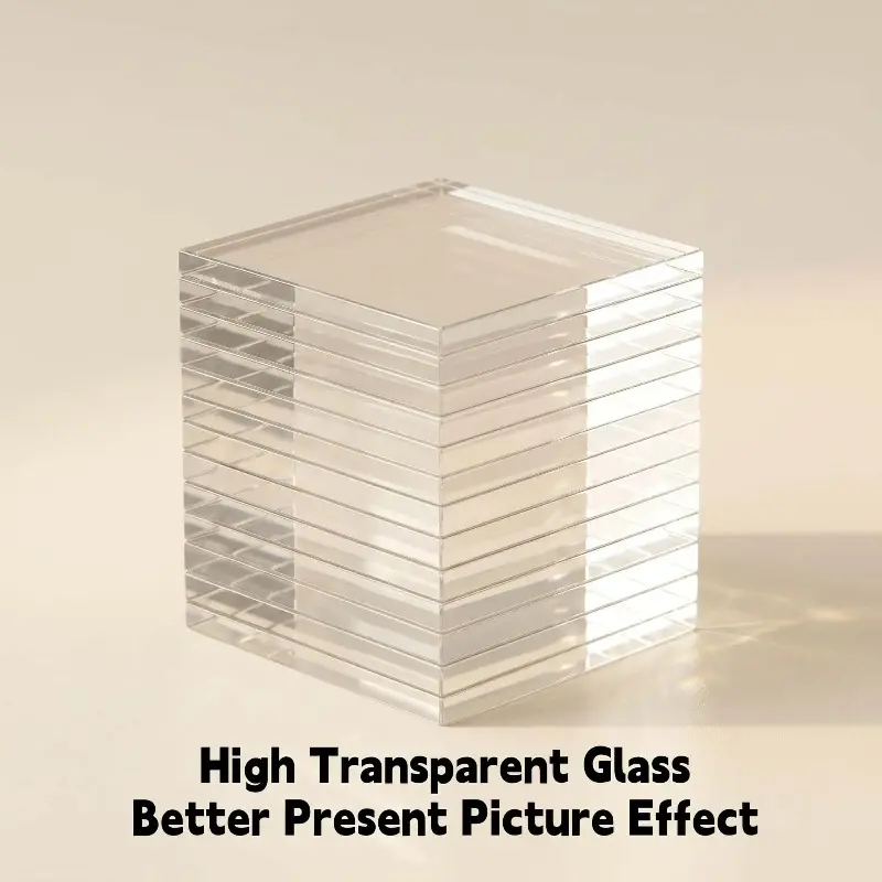 【Deals for you】Clear Acrylic DIY Fridge Magnets with adhesive backing, square magnetic photo frames. Insert any photos, great craft decor for kitchen, classroom, party & office, nice handmade gifts for family, friends & colleagues.