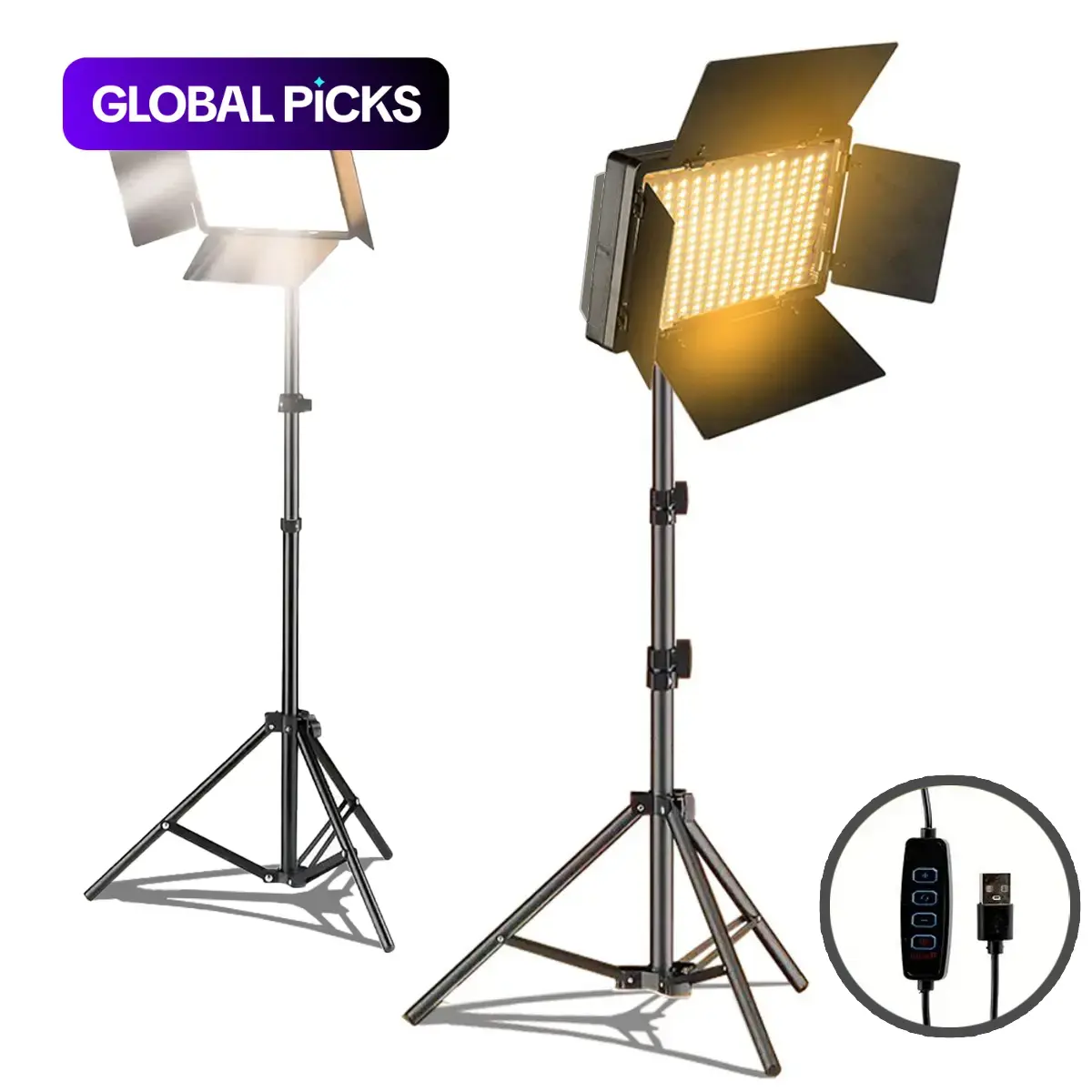 USB Powered 10-Inch LED Ring Light with Tripod, Soft Photographic Fill Light with 4.7ft Stand, Fill Light for Live Streaming, Photography & Vlogging, Phone, Studio Video Lighting, Photoshoot Light, Photography Lights #GLOBAL PICKS
