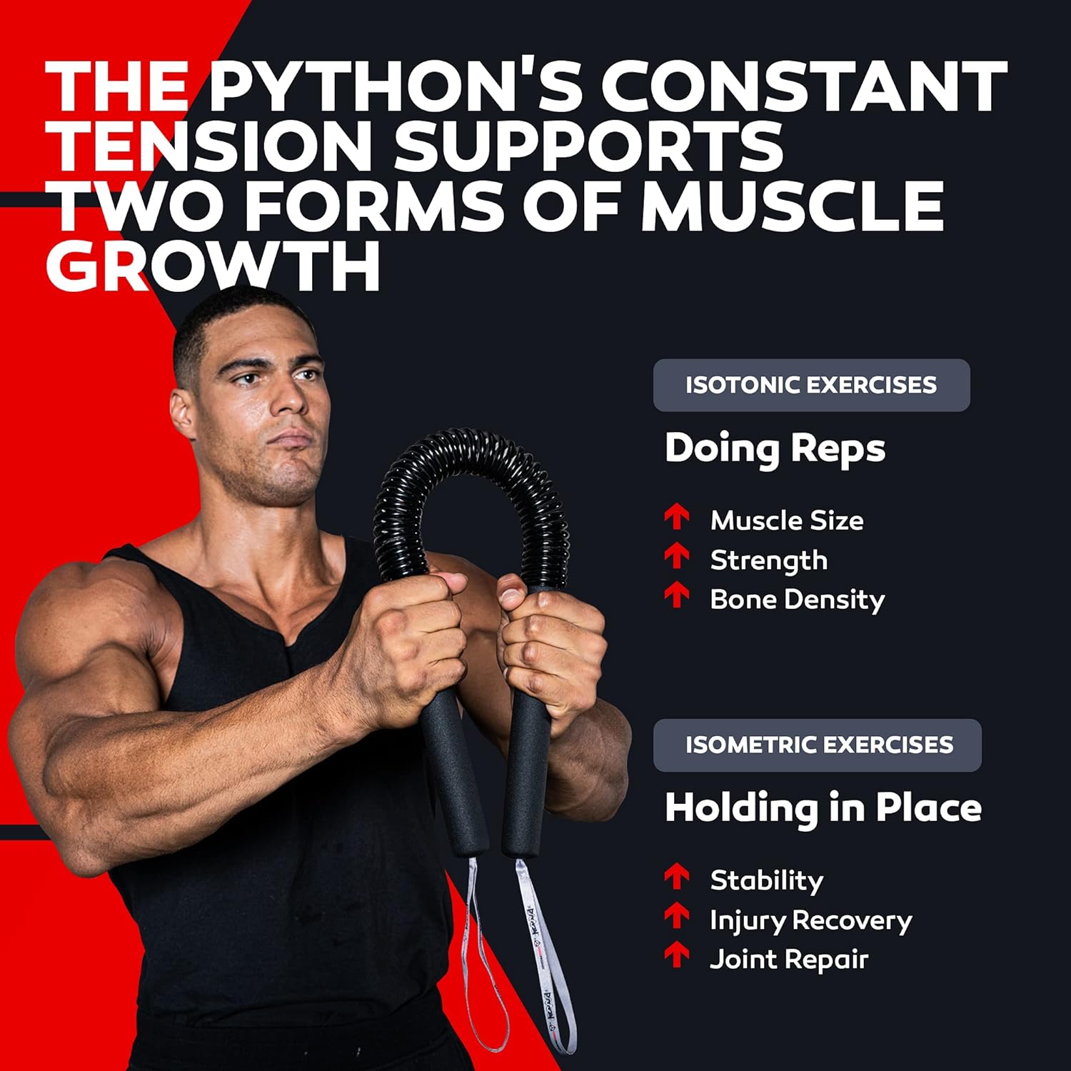 Python Power Twister Bar - Upper  Exercise for Chest, , Forearm, Bicep and Arm Strengthening Workout Equipment by