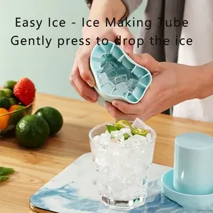 Silicone Ice Cube Tray, Round Cylinder Ice Mold, Home Use Crushed Ice Maker, DIY Ice Bucket, Ice Box, Household Ice Making Tool