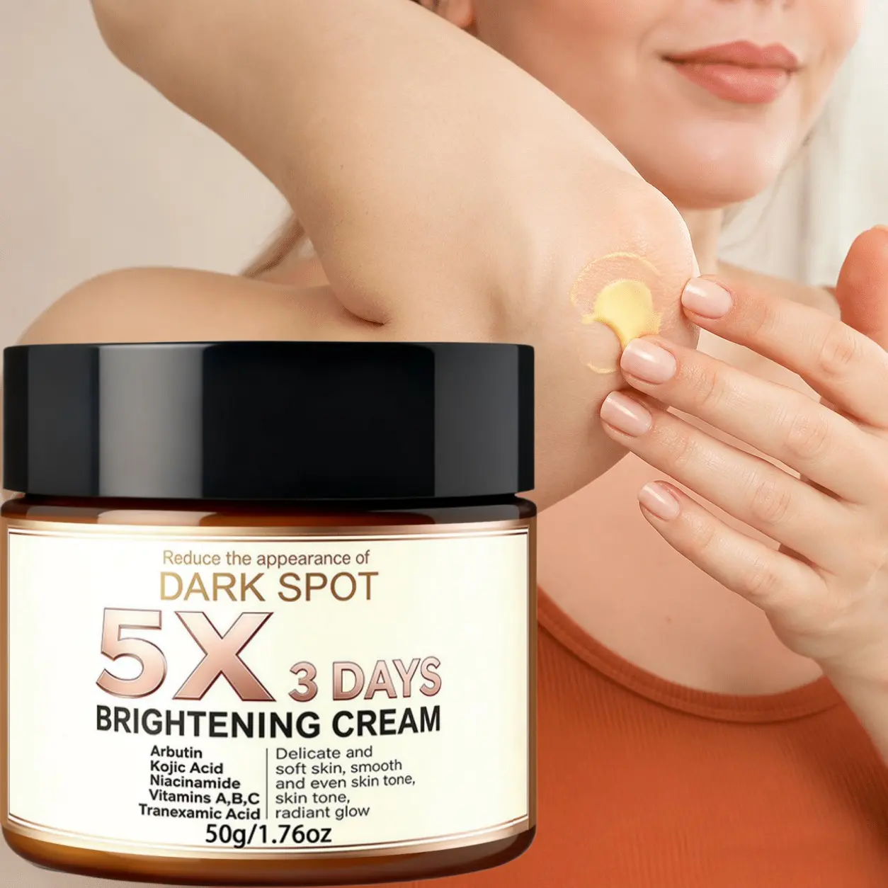 Dark Spot Body Butter, Improves Dark Skin Tone, Brightens Legs, Armpits, Elbows, Knees, Buttocks, Neck, Single Item, 24 Months Shelf Life