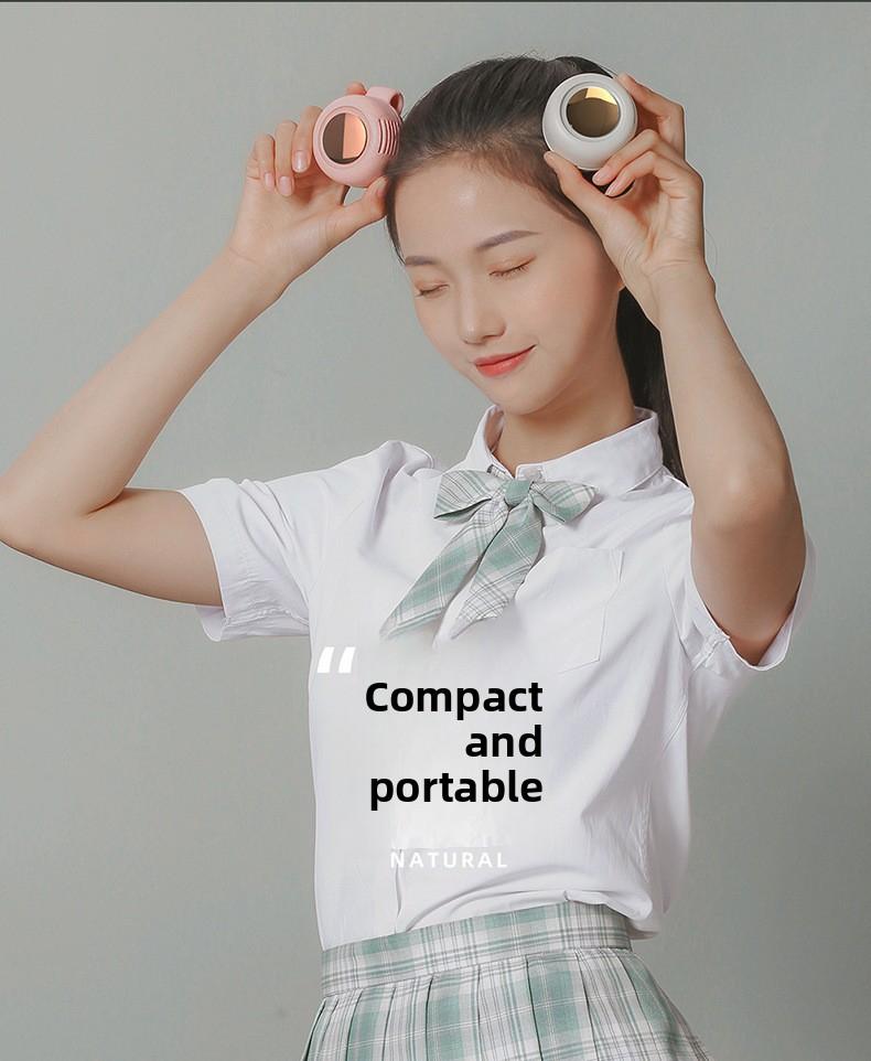 3-in-1 Rechargeable Neck Fan, Wearable Waist Fan, Handheld Fans, Suspended Collar Cooler & Phone Cooling Fan Blows Cold Air, Bladeless Silent Turbo Mini Fan Clip with 66min Fast Charge, Portable Travel Essential & Outdoor Accessory