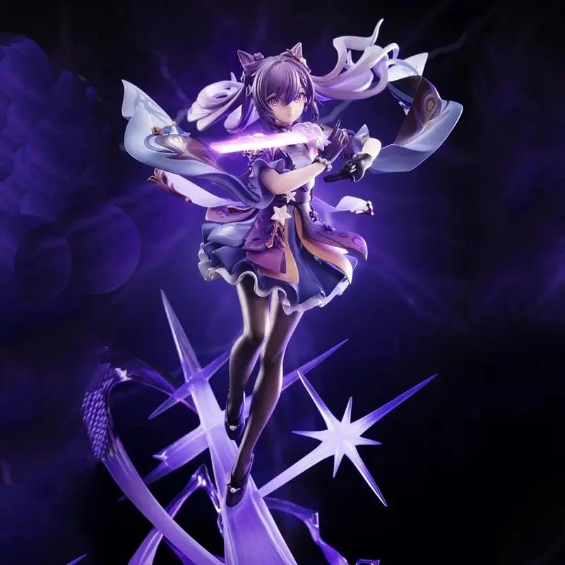 2026 hot item25cm Anime Figure Genshin Impact Keqing Shenhe Hu Tao Xiao Standing Sword Model Decoration Collection Toy Sexy Japanese Dolls  Popular toys