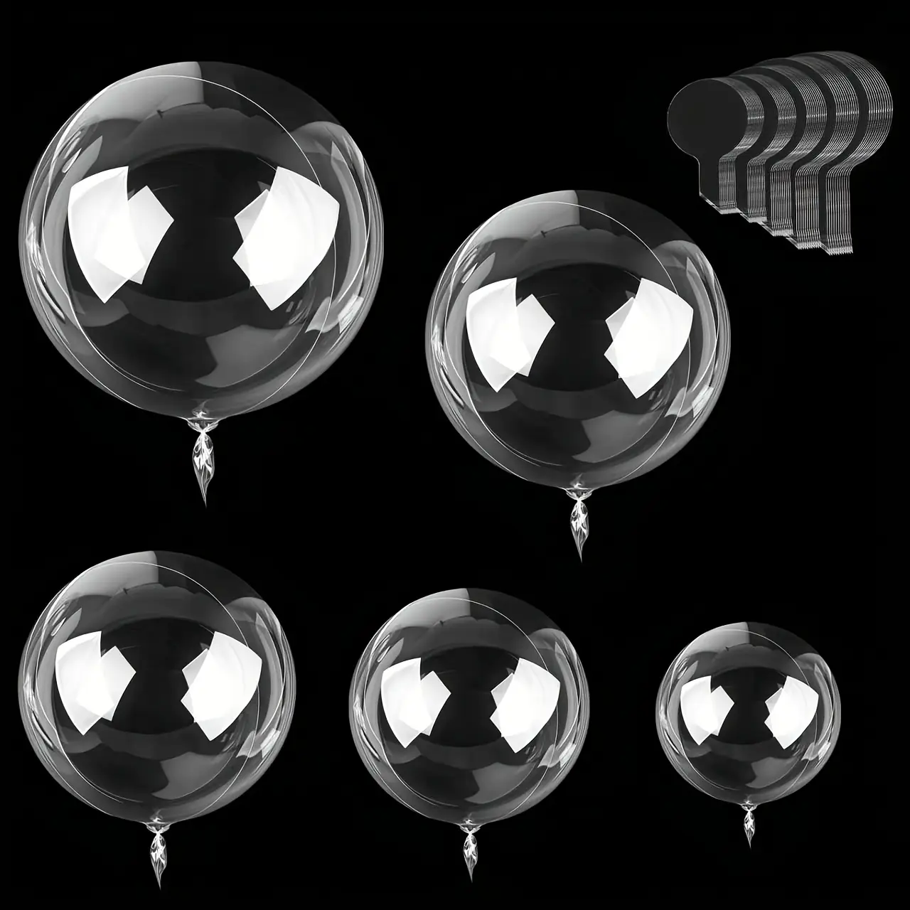 Transparent Bobo Balloons, Clear Bubble Balloons in 5 Sizes, Balloon Garland Arch Supplies for Wedding Decor, Party Decorations and Event Celebrations (8/12/16/18/20 Inch)
