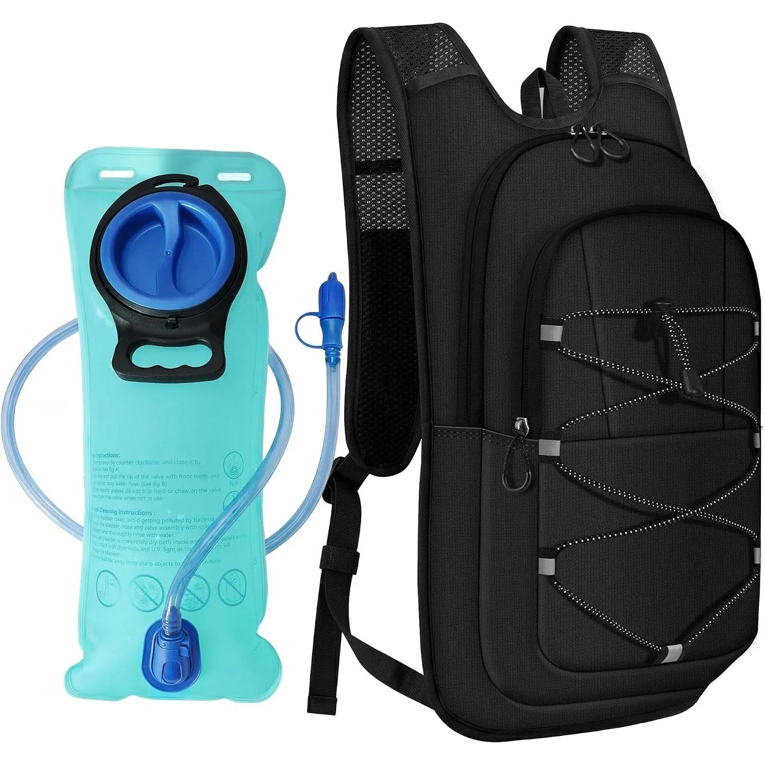 Hydration Backpack with 2L Water Bladder - Lightweight Running Hiking Cycling Climbing Pack for Men WomenGift