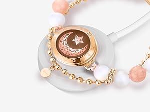 TOTWOO Long Distance Touch Bracelets for Couples, Vibration and Light for Love Couples, Gifts for Girlfriend, Bluetooth Pairing, Jewelry