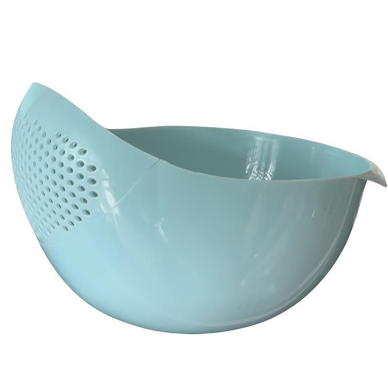Rice Washer, Rice Colander, 1 Count Rice Washing Sieve, Vegetable Fruit Washer, Multifunctional Kitchen Strainer Bowl for Home Use, Kitchen Strainer Utensils, Kitchen Accessories, Utensils