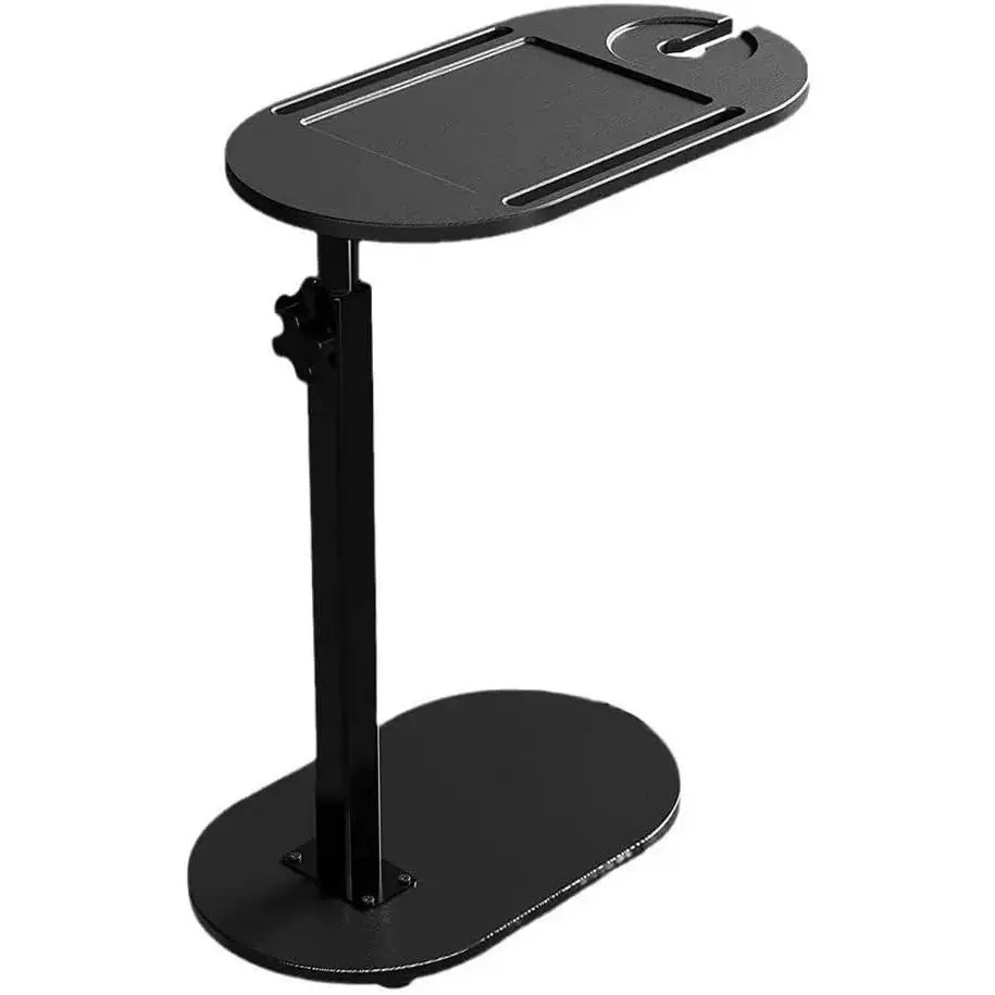 Adjustable Height Bamboo Bathtub Tray Table, Freestanding Design with Wine Glass Holder, Fit for Spa Bathtub Bed Sofa Couch, Perfect Luxury Bath Home Spa Gift (Black)