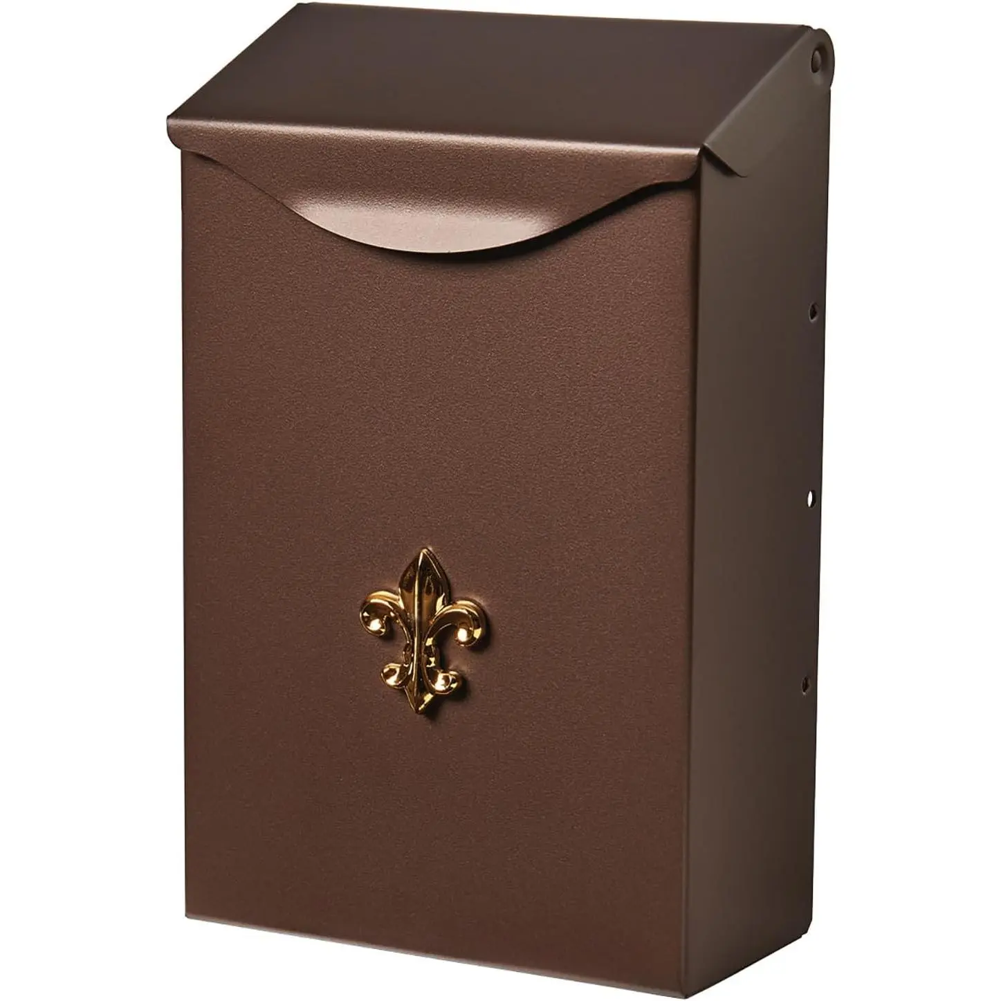 Architectural Mailboxes City Classic™ Vertical Wall-Mounted Mailbox for Outside, Rust-Resistant Galvanized Steel Metal Small Mail Box, Bronze