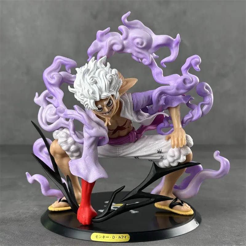One Piece Luffy Figure Sun God Nika Form Battle Pose Anime Desktop Collection Model, Detailed Design, Perfect Gift for Fans
