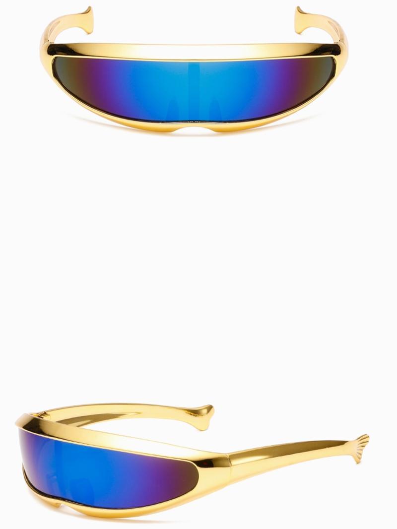 Unisex Future Technology Style Sunglasses, Trendy Casual Flat Top Frame Sunglasses for Everyday Use, Fashion Accessories for Outdoor Activities