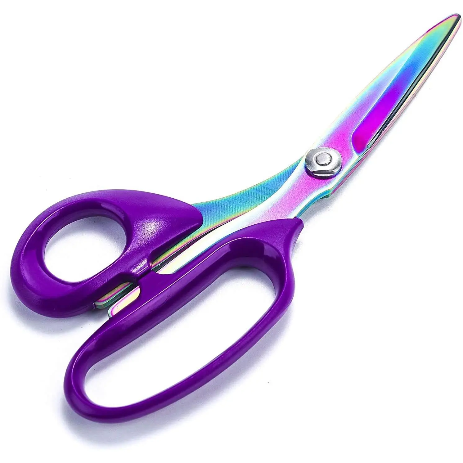 Rust-Coated Stainless Multipurpose 8" Rainbow&Purple Scissors Dressmaking Craft Office Home Daily Use