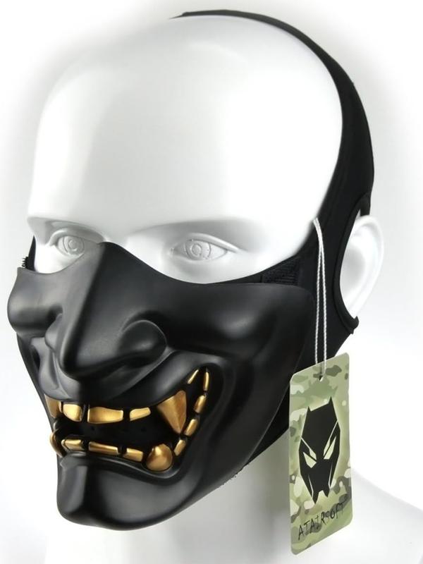 New Tactical Half-Face Mask, Halloween Ghost Face Costume, Outdoor Cycling Protection, Unisex Personalized Gear, Party Accessory