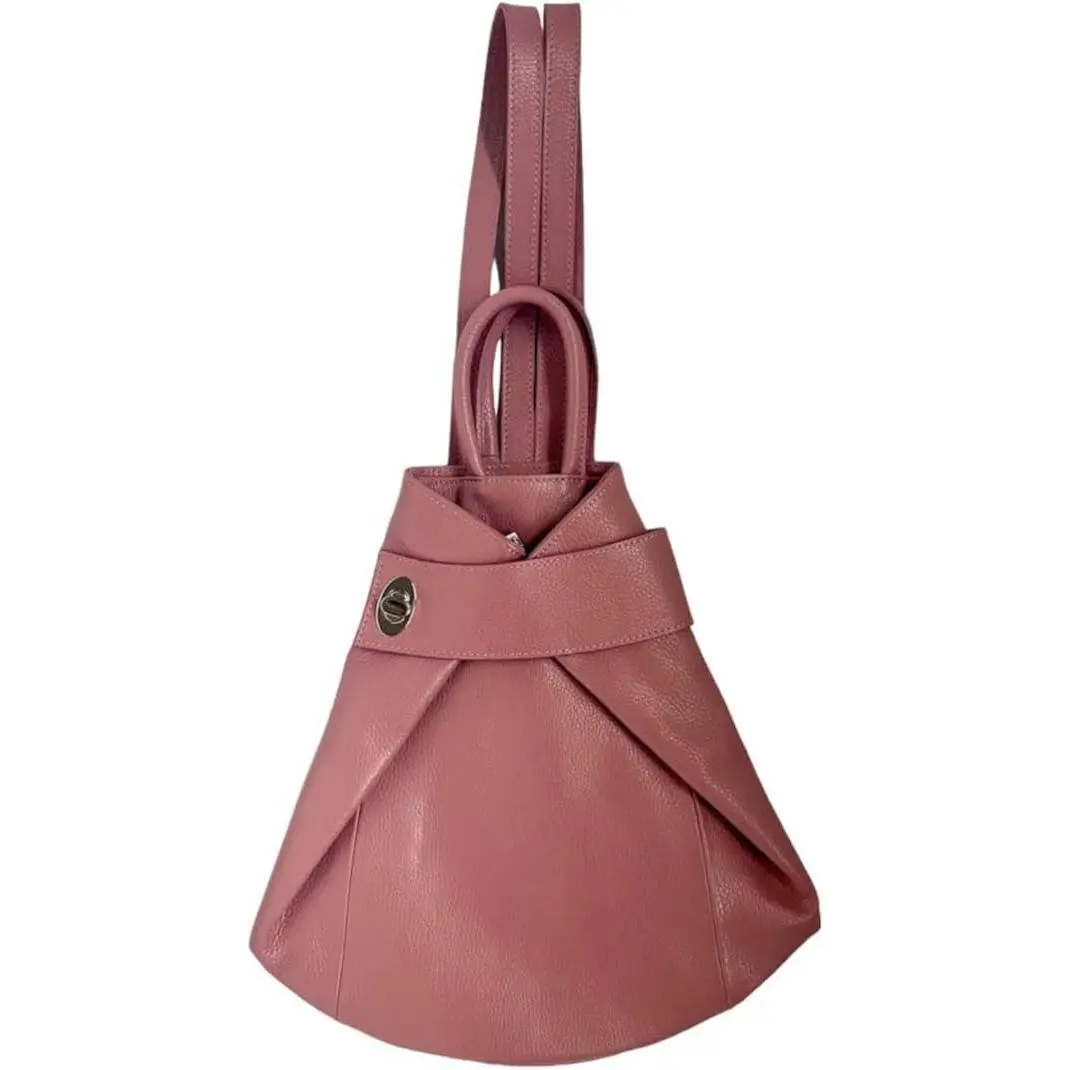 Stella Purse Backpack Tote Convertible Italian Leather, Rose  | Anti-, Italian Tote Bag, Travel, Work & Casual