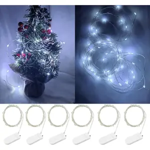 6Pack Fairy Lights Battery Operated -3.3ft 10 LED Silver Wire Firefly Mini Lights for Mason Jars DIY Crafts Christmas Wedding Party Centerpiece Table Decorfidget toys