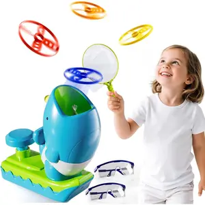 Flying Disc Launcher Outdoor Toys with 1 Whale Launcher, 24 Flying Discs, 2 Butterfly Nets and 2 Protective Glasses, Outside Toys for Kids Ages 3-5 6-8 Boys Girls Chasing Catching Games Birthday Giftsfidget toys