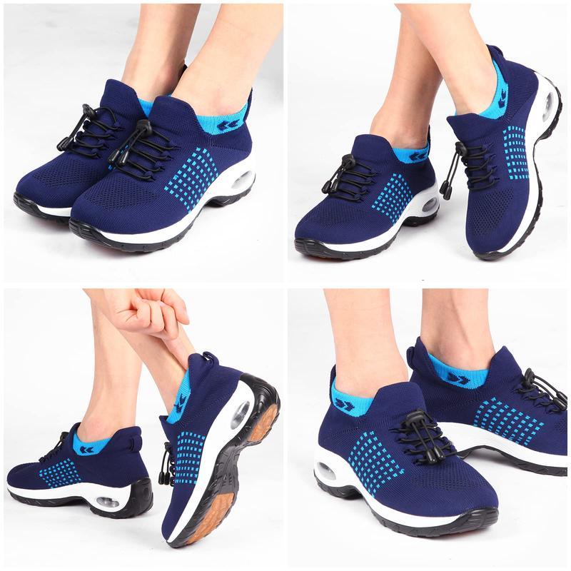 (New)STUNAHOME Women's Orthopedic Air Cushion Shoes Summer Casual Running Sneakers Breathable Walking Shoes Anti-slip Sneakers Comfortable Thick Bottom Shoes