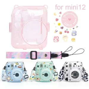Protective Case For Instax Mini 12 Crystal Transparent for Fuji Fujifilm Instant Camera Bag for Instax Mini 12
