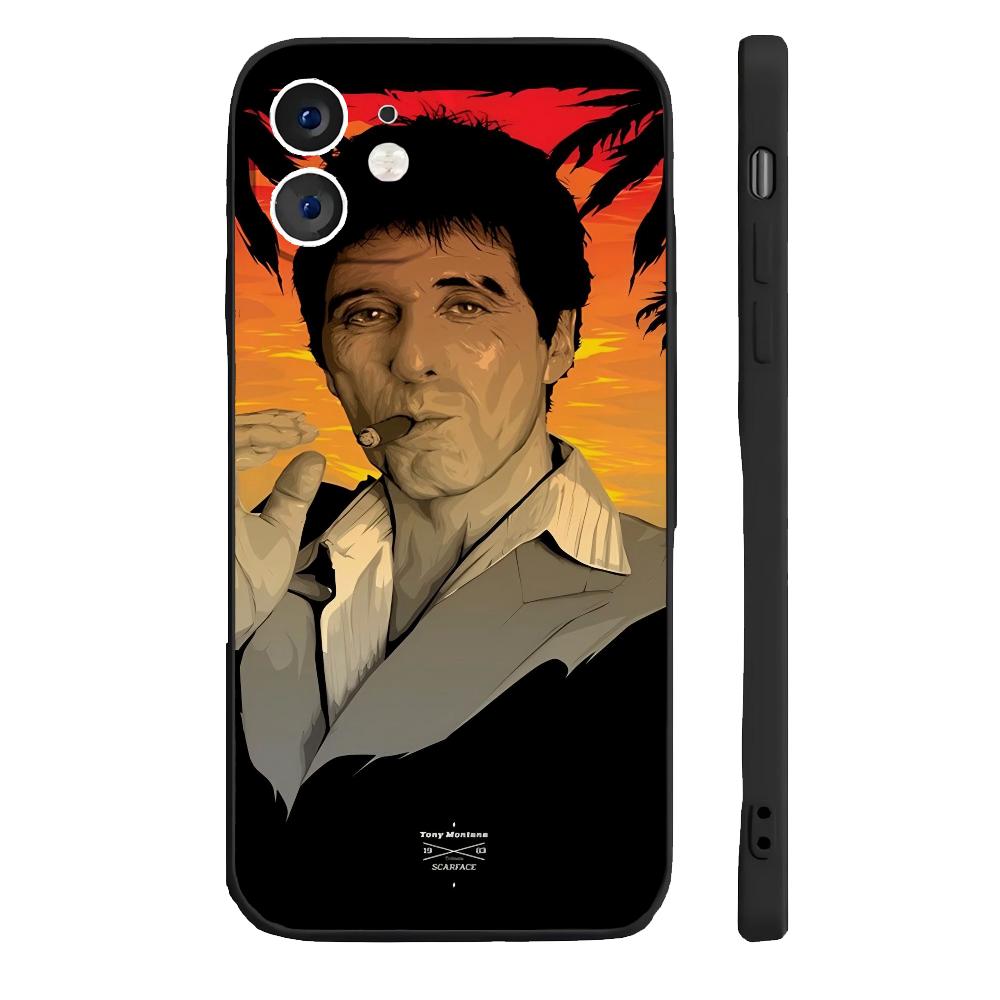 Fashion S-Scarface Phone Case Silicone Soft For IPhone 17 16 15 14 13 12 11 Plus Pro Max Plus Samsung Galaxy S26 S25 S24 S23 S22