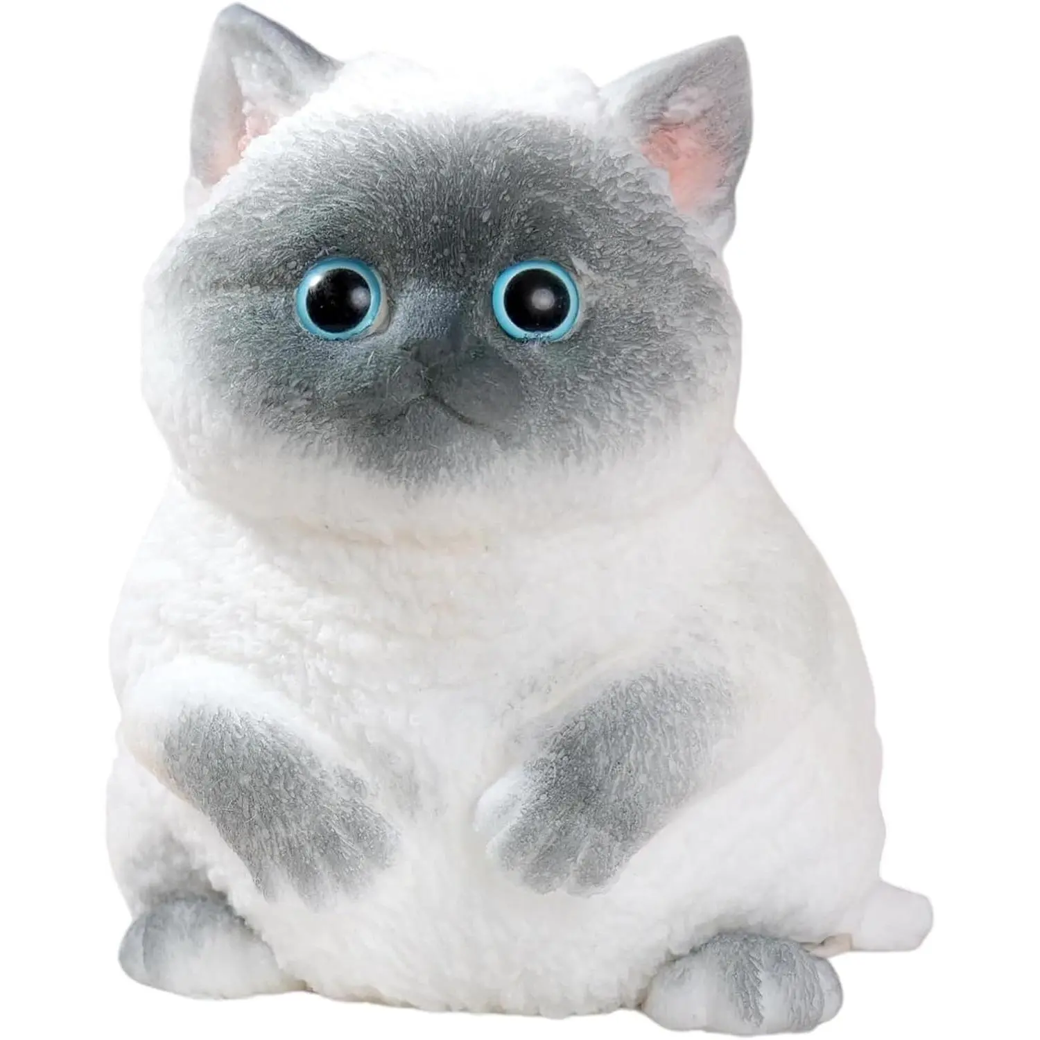 Jumbo Taba Squishy Cat Handmade Oversized Stress Relief Fidget Toys - Super Soft Siamese Kitten Squeeze Toy, DIY-Friendly Decor Gift for Adults (Relaxation & Fun Use)