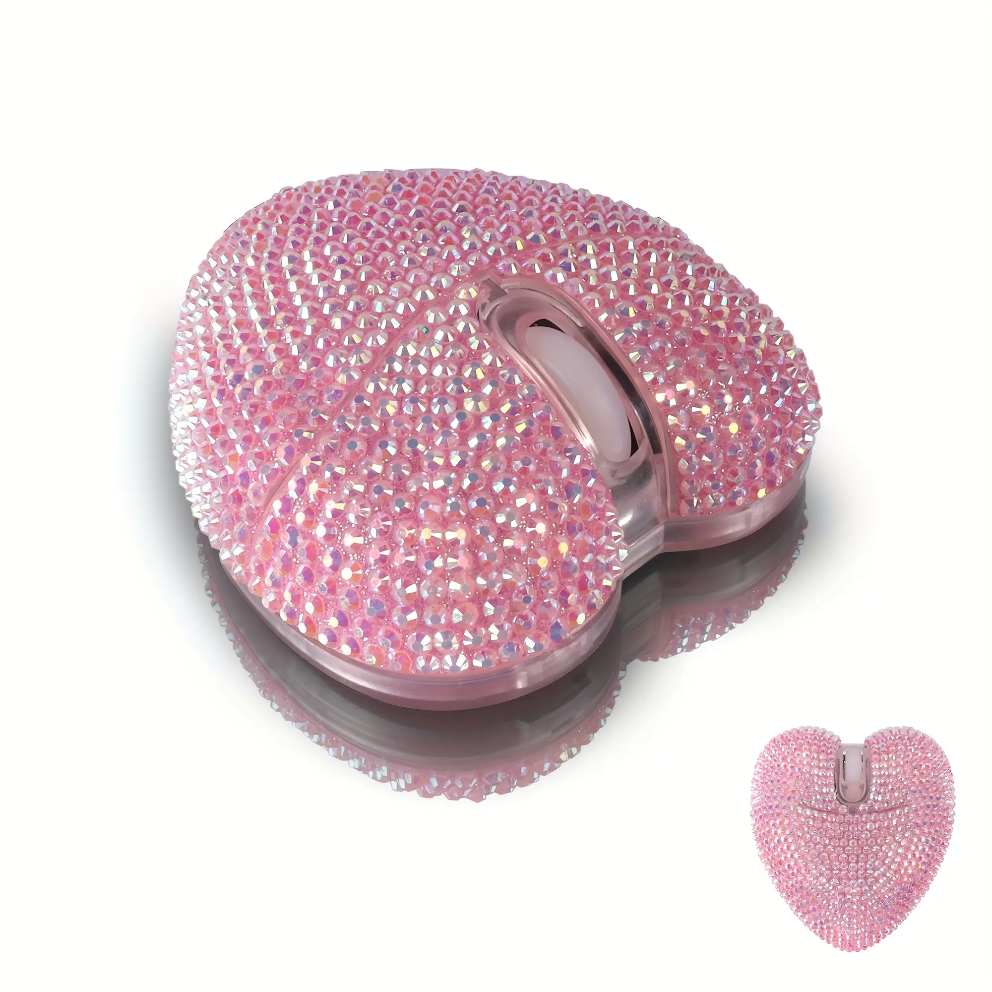 Rechargeable Silent And Stylish Heart-Shaped Wireless Wireless Mouse for Laptops And Pcs with a Range of 393.7 inch.