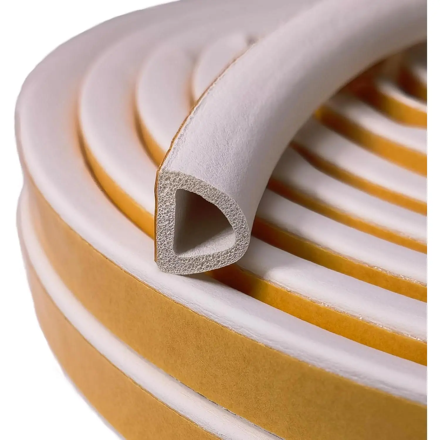 Self-Adhesive Weather Stripping Seal Strip - Adhesive Sealing Tape for Doors, Windows, 18in Length, Seals 5/16in to 15/32in Large Gaps, Easy Cut to Size, Seal Strip Sealing Tape