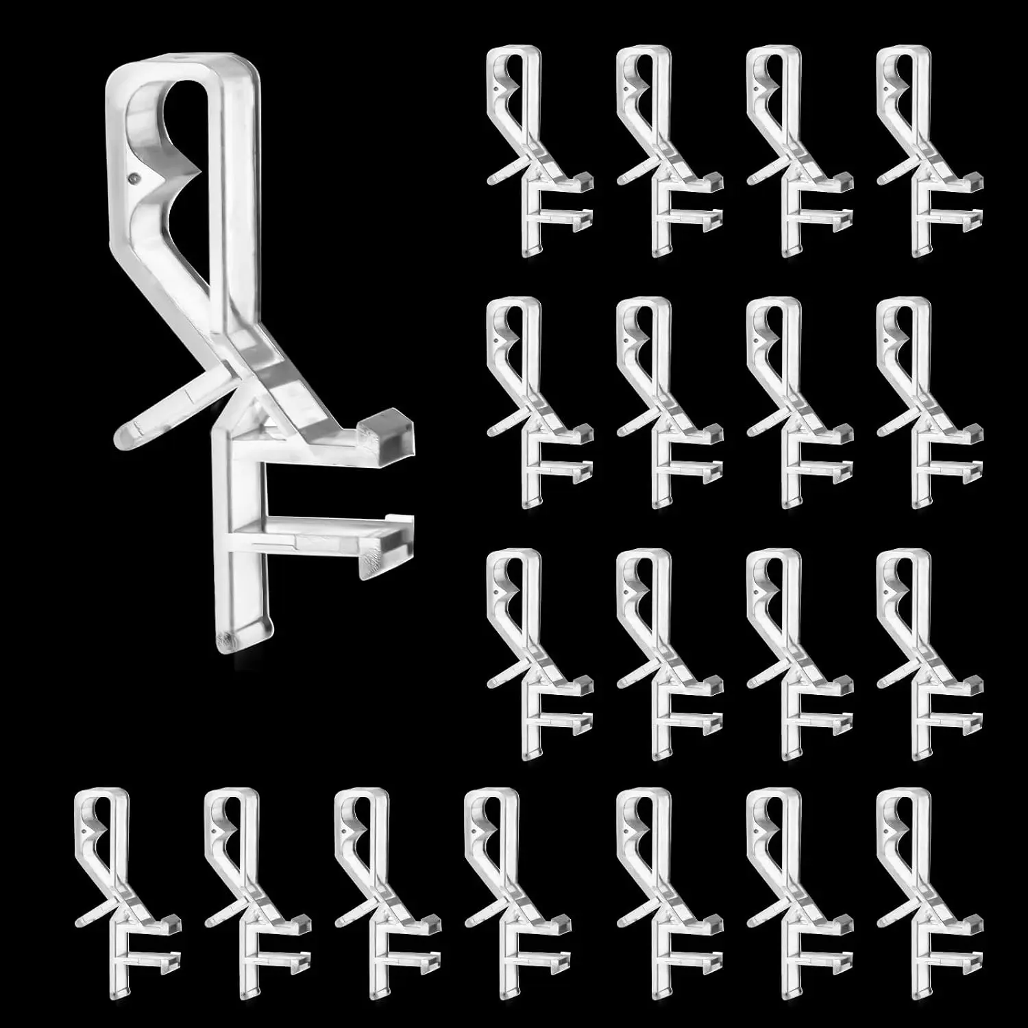 20 count   Valance Clips for Blinds, 1-7/8Inch Clear Blind Clips for Valance, Blind Valance Clips  with a
