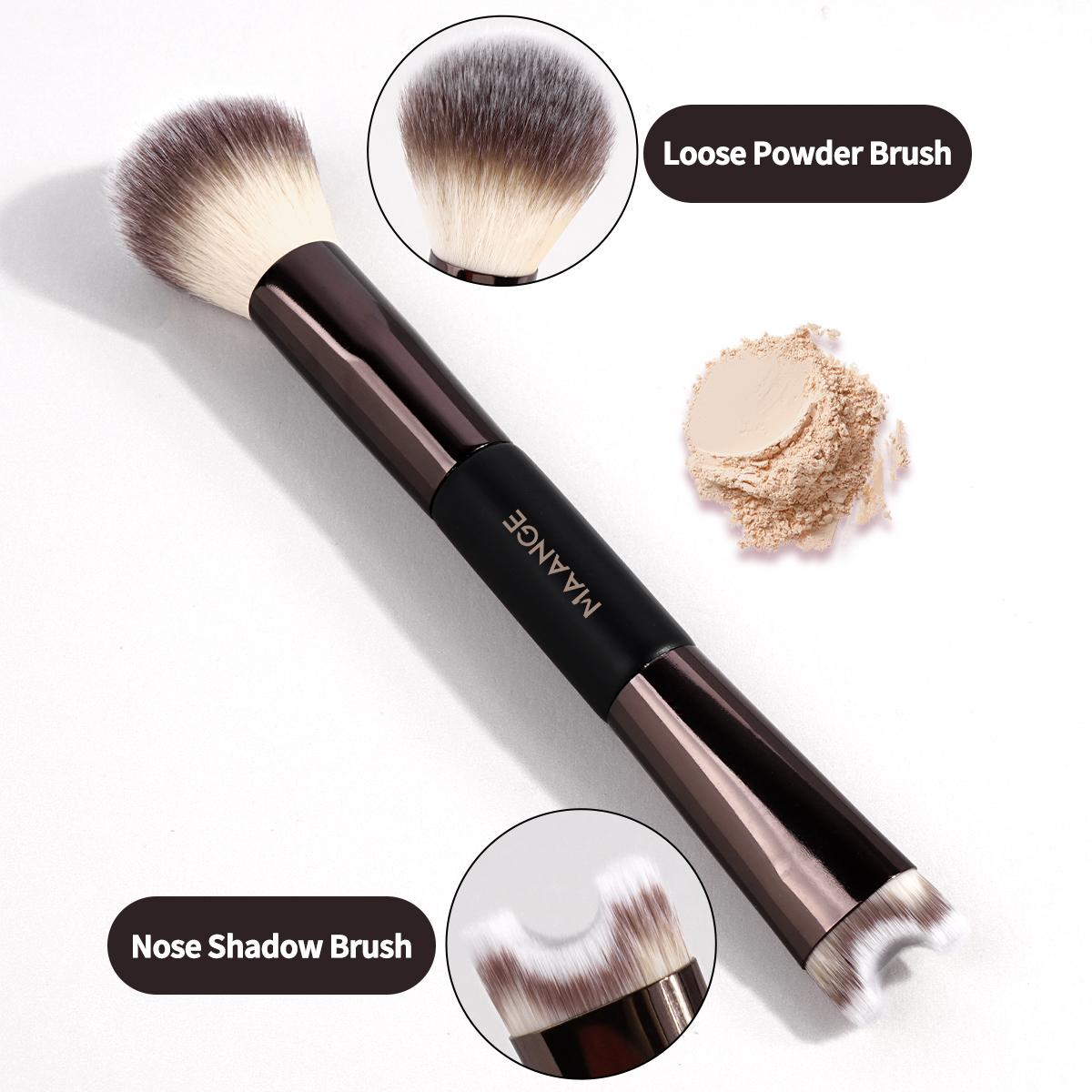 Dual Head Makeup Brush, Multifunctional Makeup Brush, 1 Count Blush Brush, Loose Powder Brush, Nose Shadow Brush, Highlighting Brush, Makeup Tools Gift for Women & Girl #TOP PICKS
