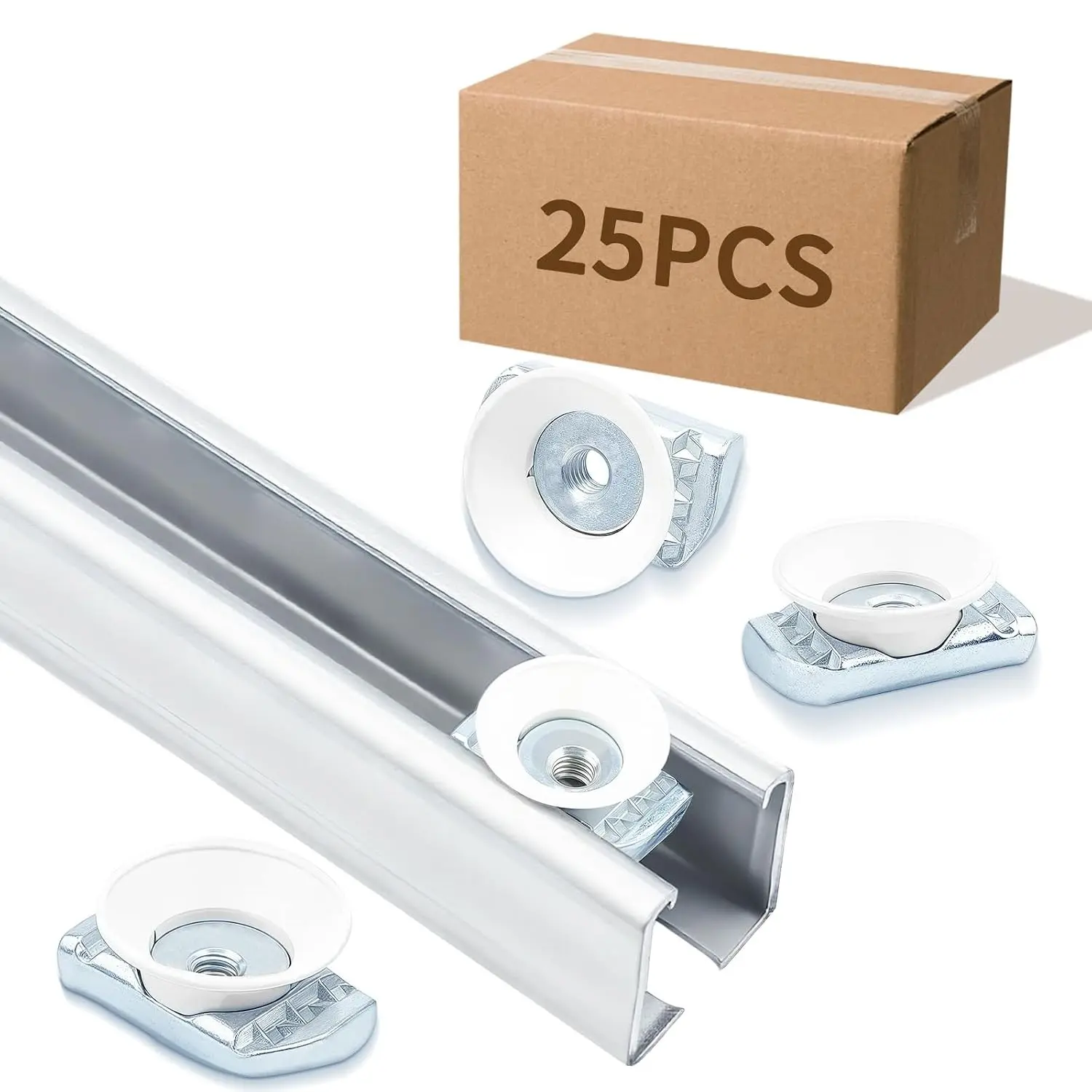 25PCS 1/4"-20 Strut Channel Cone Nuts, Zinc Electroplate Finish Twirl Hardware Nuts for Unistrut Channels