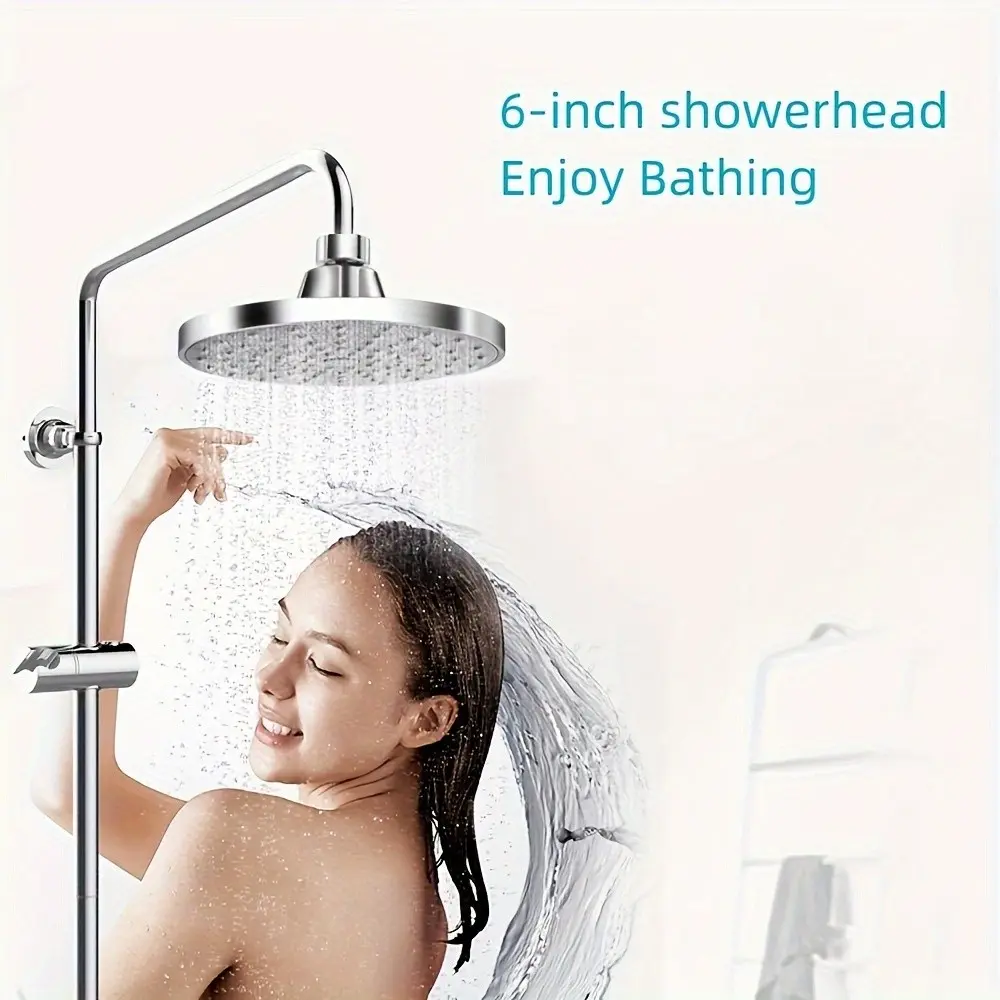 6 Inch Shower Pressure Booster Head, Small Flower Spray Nozzle, Shower Set, Enhance Water Flow, Easy Installation, Durable Design