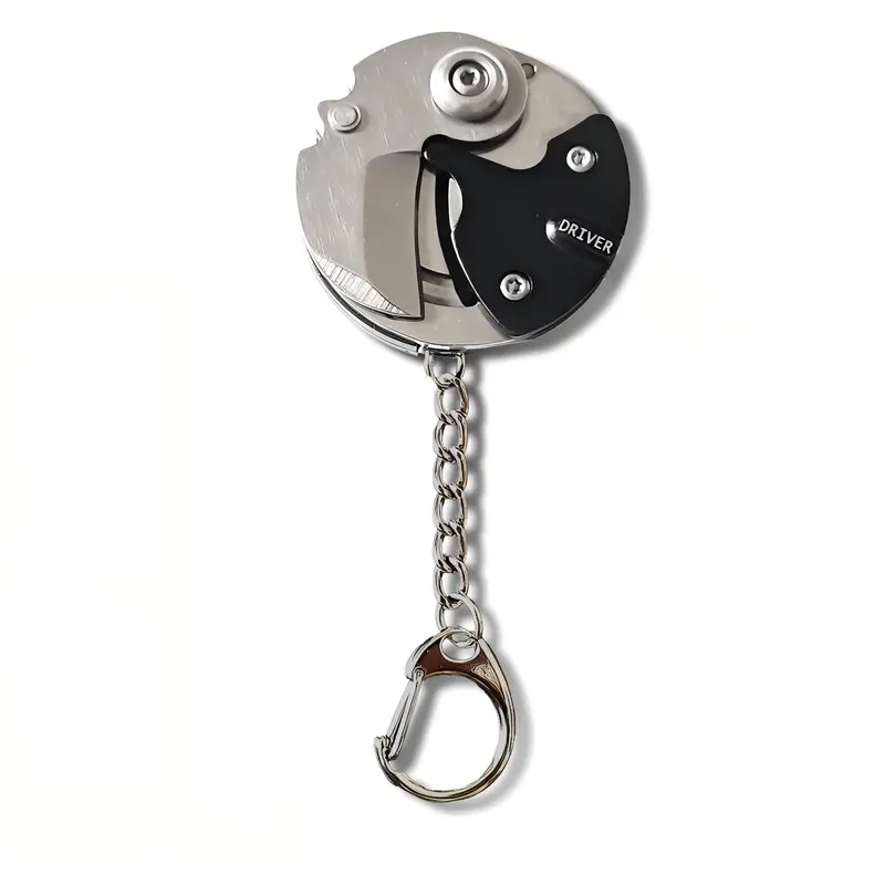 Compact Multifunctional Daily Repair Screwdriver Tool Set, Portable All-in-One Keychain Tool with Interchangeable Accessories for Outdoor Carry