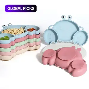 Silicone Crab Design Suction Cup Bowl, 1 Count Baby Feeding Bowl, Anti-drop Integrated Suction Cup Bowl, Baby Dinnerware, Baby Utensils, Play Food Tableware