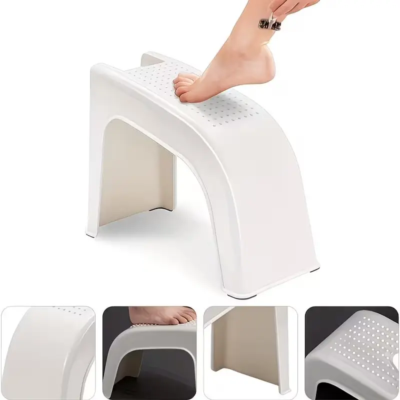 1Pc Plastic Foot Stool, Non-Slip Low Step Stool for Bathroom, Multi-functional Nail Art Seat