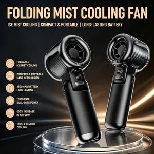 USB Rechargeable Handheld FIne Mst Collng Fan Portable Mnl Faclal Spray Fan for Outdoer Travel BeachCamping Orfice, Must Have Summer Personal Coolng Accessory