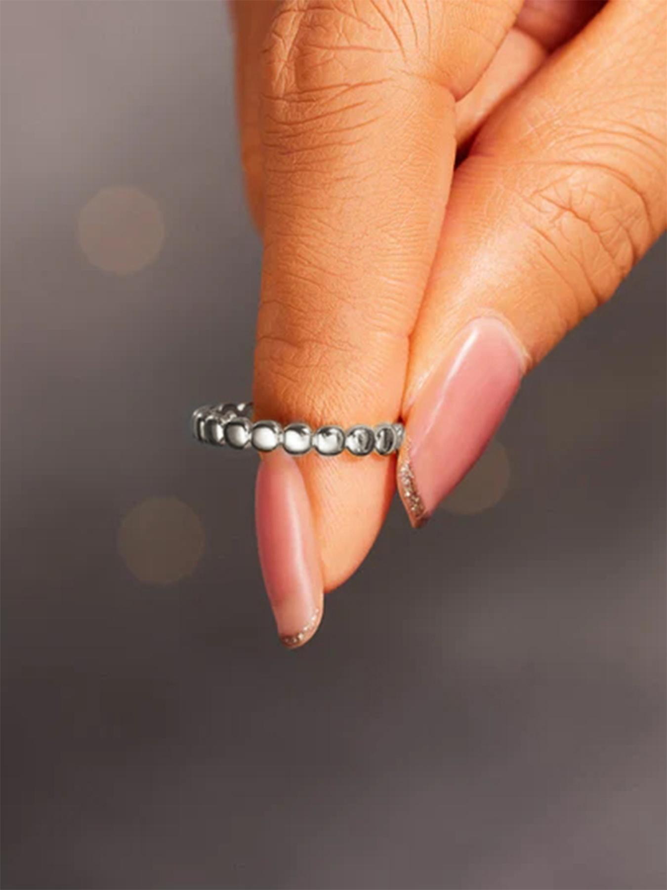 925 Sterling Silver Simple Style Plain Color Ring, Exquisite Trendy Ring, Fashion Jewelry for Women, Girl's Fashion Accessories for Party, Daily Birthday Gift