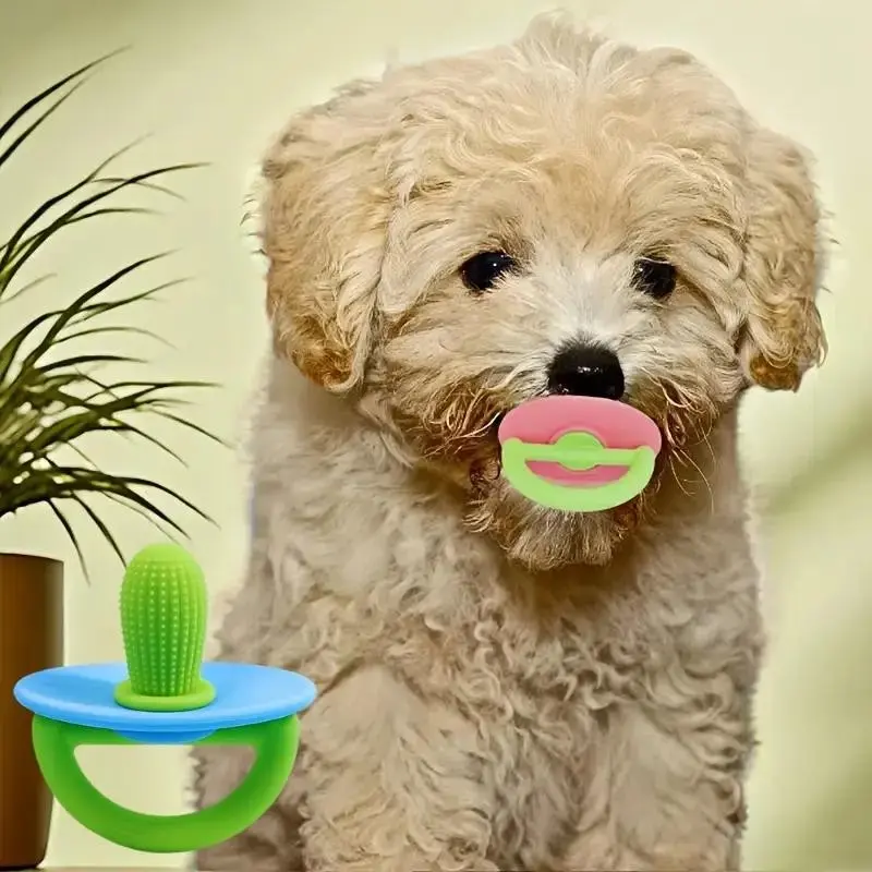 Durable 360° Rotating Silicone Dog Chew Toy, Small Puppy Interactive Tough Chewer Dental Snack, Bite-Resistant Teething Stress Relief Tool