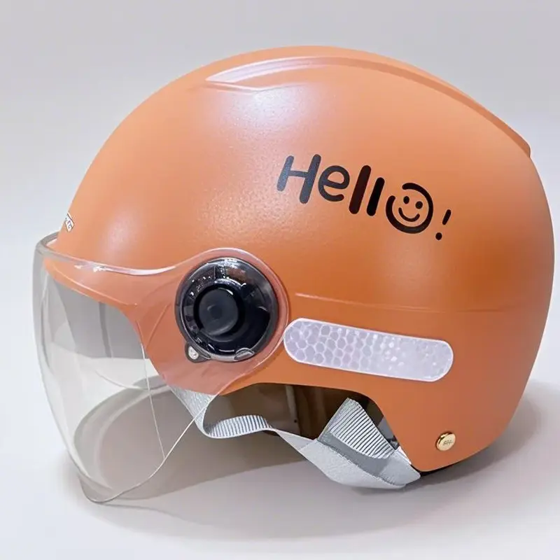 Men's Lightweight ABS Shell UV-Blocking Half Helmet - Breathable Ventilation, Adjustable Band, Streamlined Shape for Electric Scooter, Motorcycle Outdoors Riding