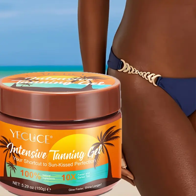 Long-Lasting Bronzing Cream, Smooth Texture, Easy to Use, Portable, Coconut Oil, Benzophenone-Free, Sunscreen, Self-Tanner, Bronze Mousse/lotion/gel