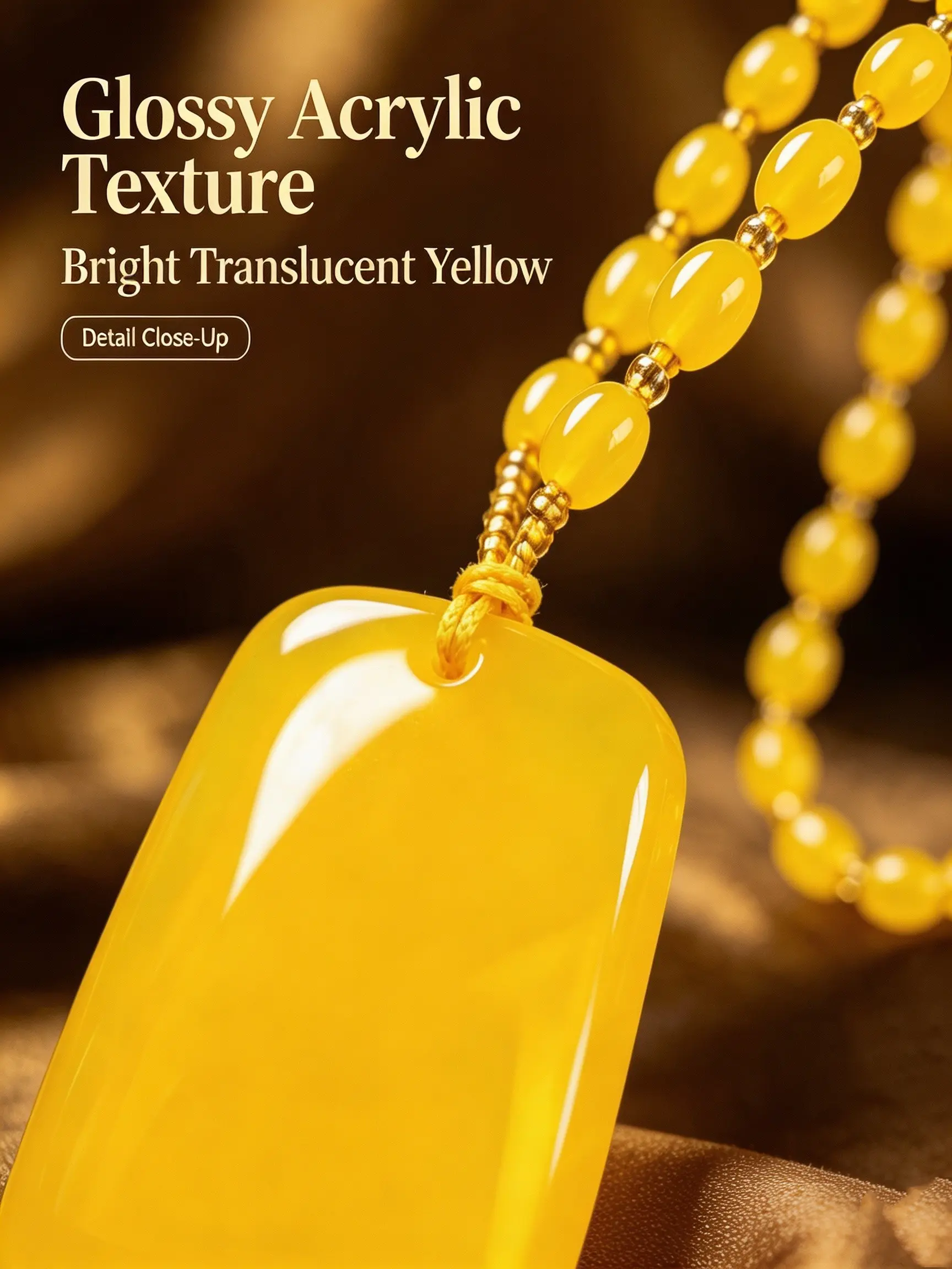 Acrylic Pendant Necklace, Lightweight Luxury Transparent Chain, Fashion Jewelry for Women, Metal-Free Stylish Accessory, Statement Trendy Necklace