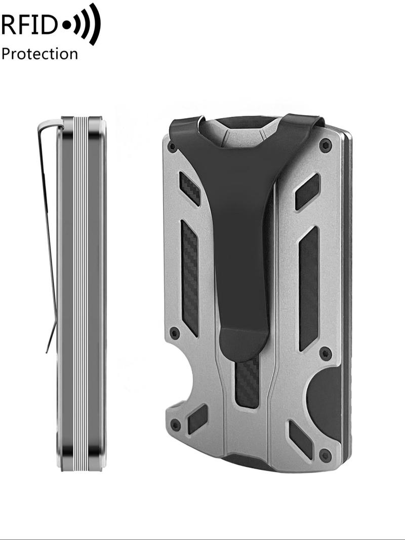 Father's Day Gifts, Men's Business Style Minimalist Wallet, Mens Wallet, Slim RFID Blocking Bifold Card Holder, Gifts for Men, Simple Style Plain Color Purses, Trendy Wallet for Daily Use, Accessories for Men