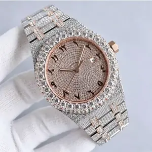 2026 New Unisex Automatic Waterproof Iced Watch, Hard PC Sparkling Case, Luxury Durable Exquisite Timepiece