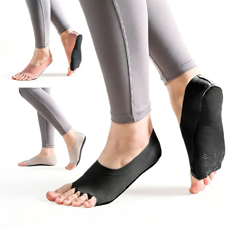 Women's Toeless Yoga Socks, Non-Slip Pilates Socks, Ideal for Ballet, Sculpting, Dance, Home, Training, Comfortable and Durable