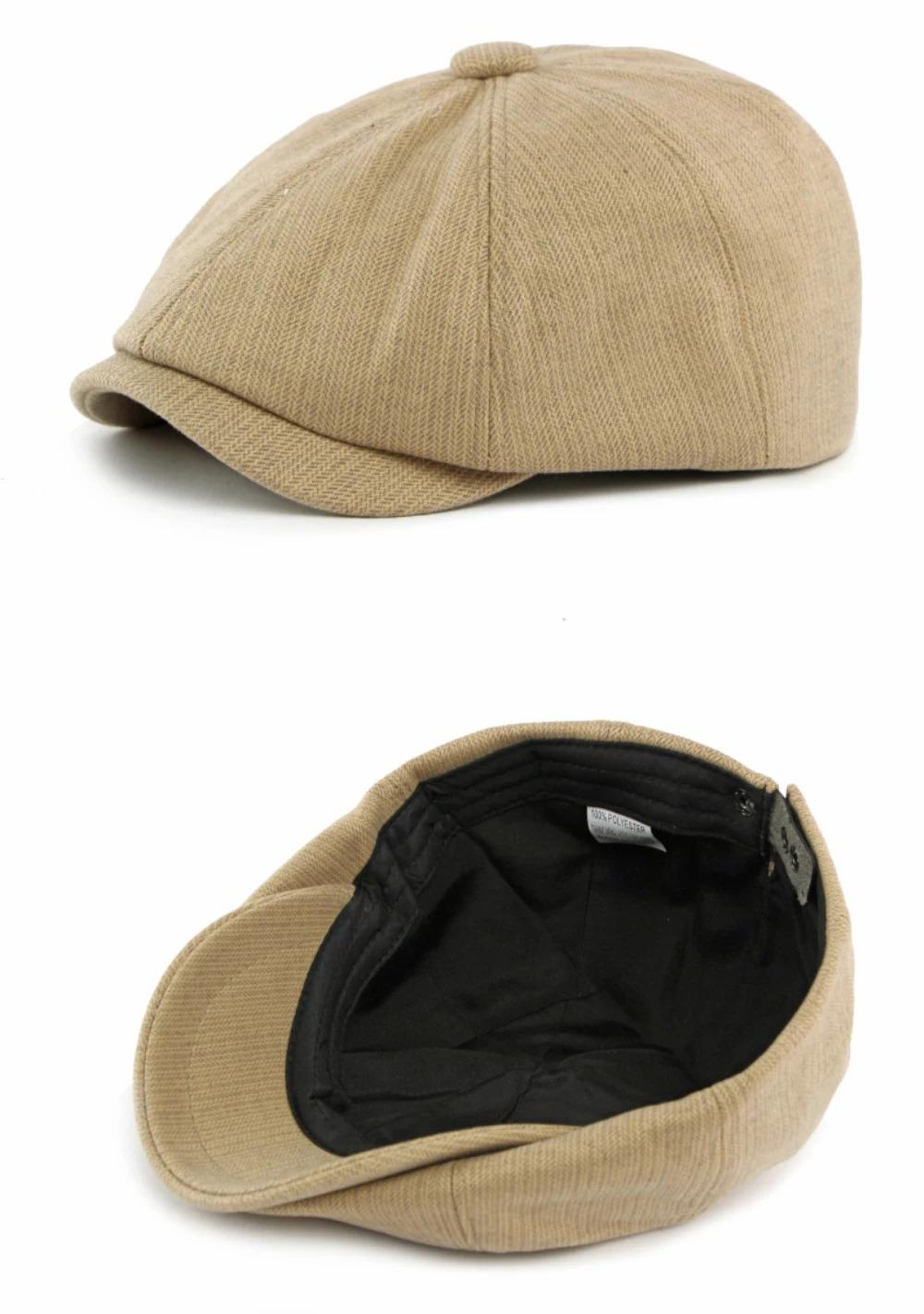 HT5032 Beret Cap New Spring Autumn Winter Men Women Cap Artist Painter Wool Beret Hat Male Female Adjustable Octagonal Beret Cap