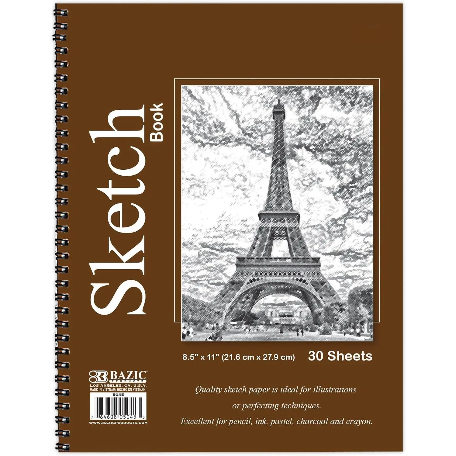 Sketch Pad 50 Sheet 6" X 8", Top Bound Spiral Sketchbook Drawing Pads, Sketching Paper Coloring Book for Artist  School, 1-Pack